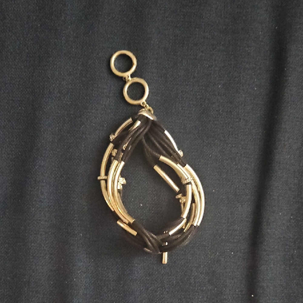 Chic Gold and Black Bracelet